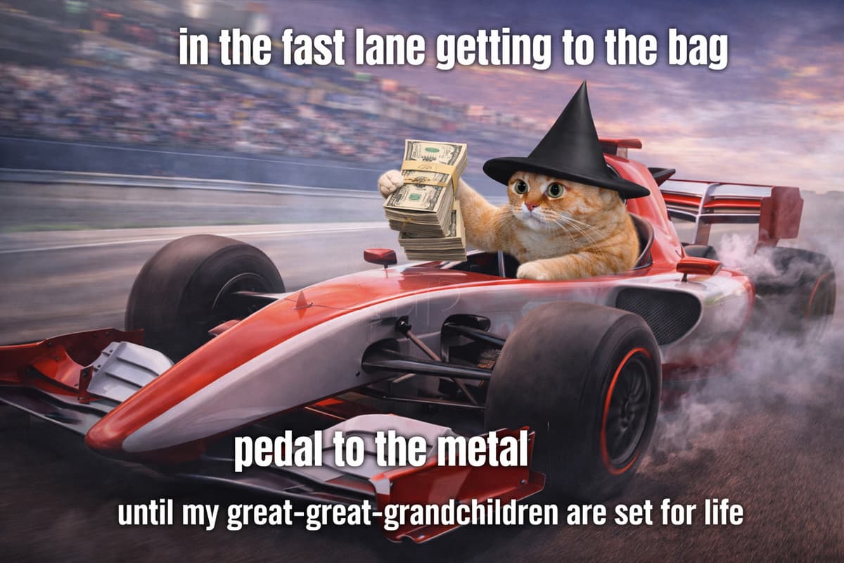Fast lane getting to the bag meme
